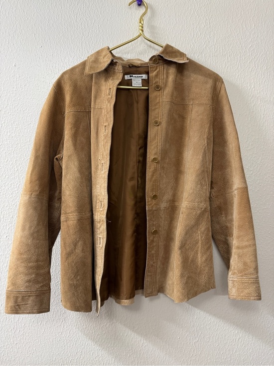 Nygard Collection Jackets & Blazers - Vintage Nygard Tan Leather Button-Front Jacket
